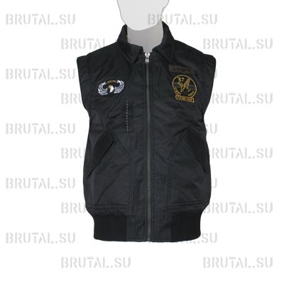 Flight Vest Fur W/Patches  ―  Brutal.su
